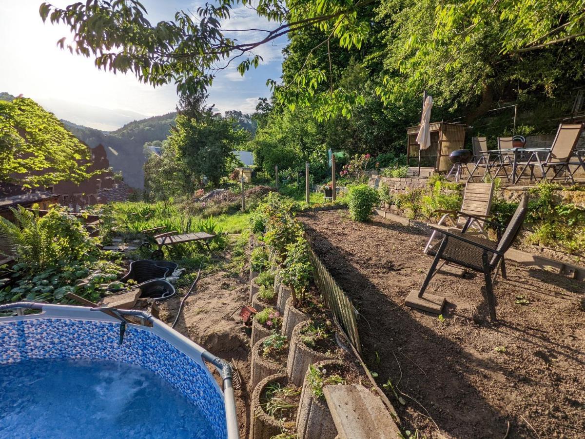Urlaubsmagie - Bad Schandau Fusslaufig, Garten, Pool - R1 Rathmannsdorf エクステリア 写真
